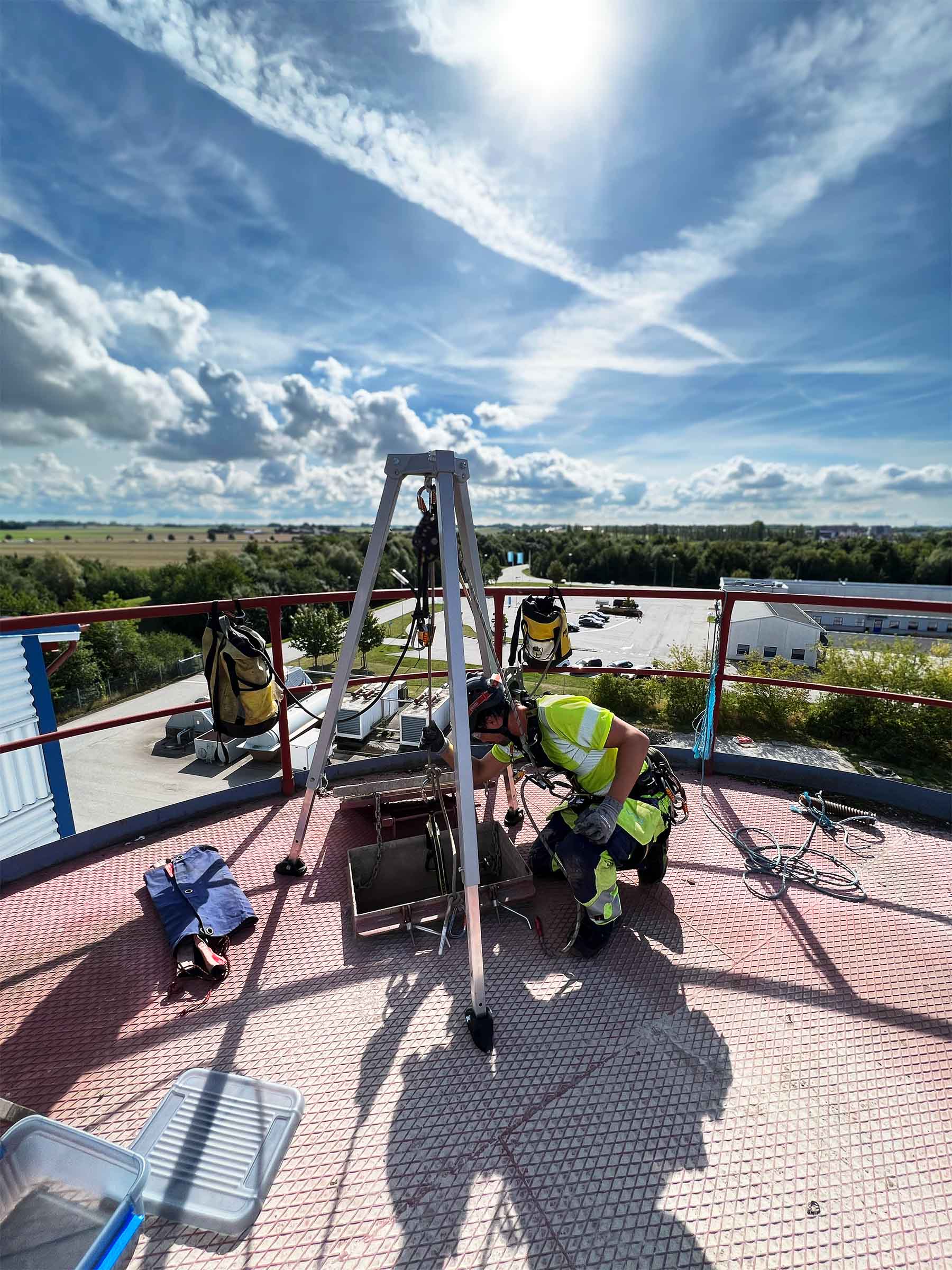 inspektion genom lucka